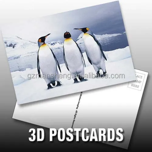 custom print anime 3d lenticular printing card postcards