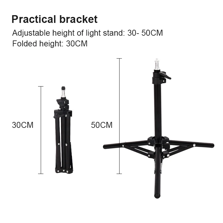 Wholesale High Quality Selfie Stick Tripod Cell Phone 0.5M Light Stand For Tik Tok Youtube Live