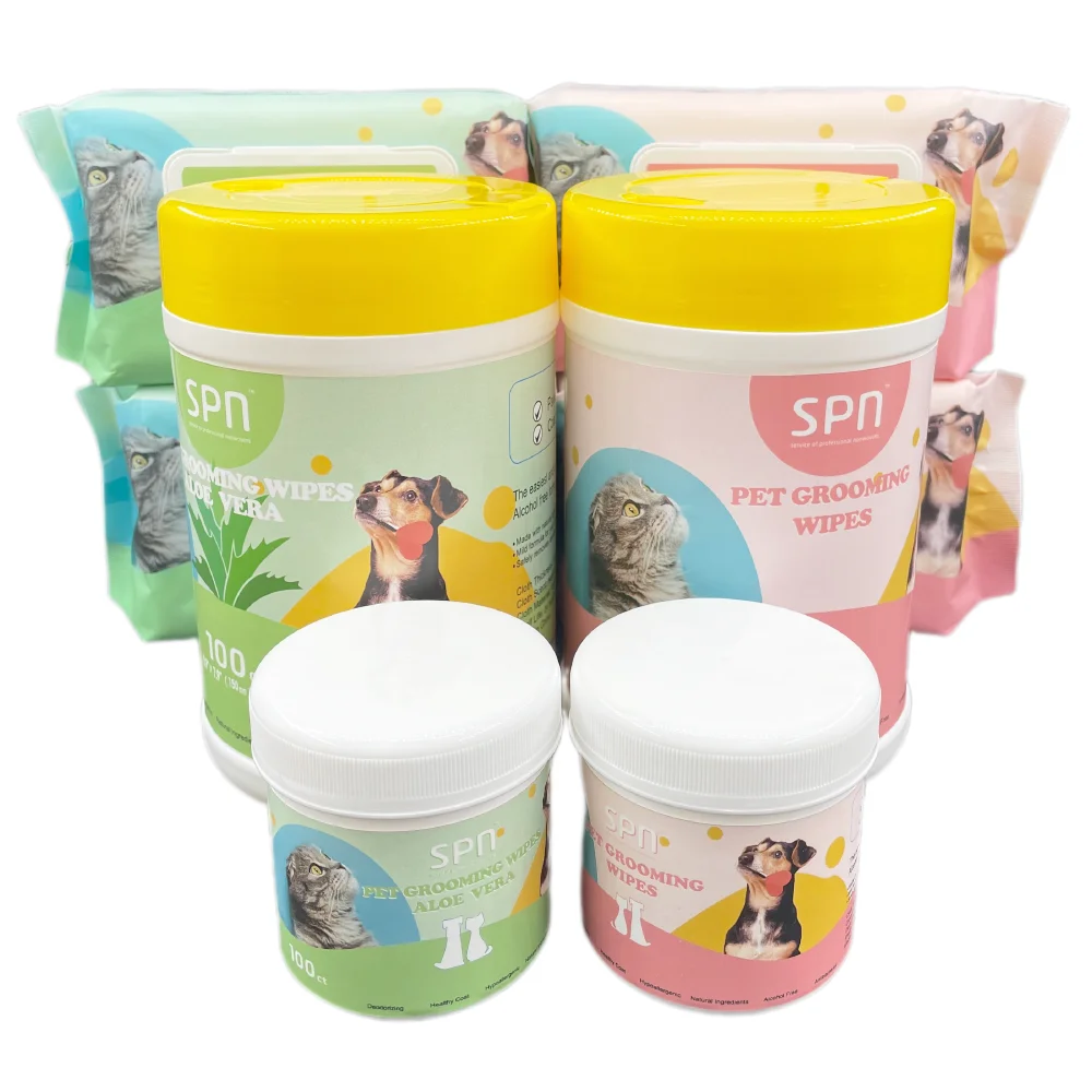 Hot Sale pet dental wipes dogs whitening finger teeth pet grooming wipes