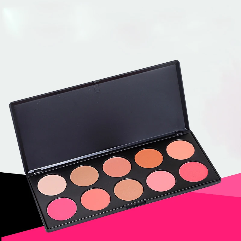 OEM natural customized palette blush private label cosmetics 10 colors makeup blusher