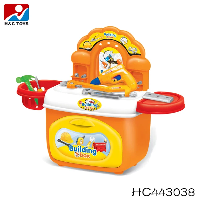 Educational toy kids pretend play suitcase plastic tool kit toys HC473495