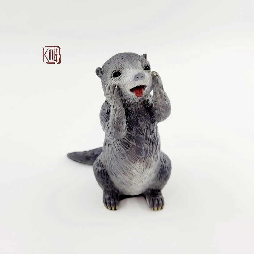 Медная выдра, скульптура, Реалистичный стиль, металл, медь, искусство, ремесло, украшения для гостиной, латунное ремесло