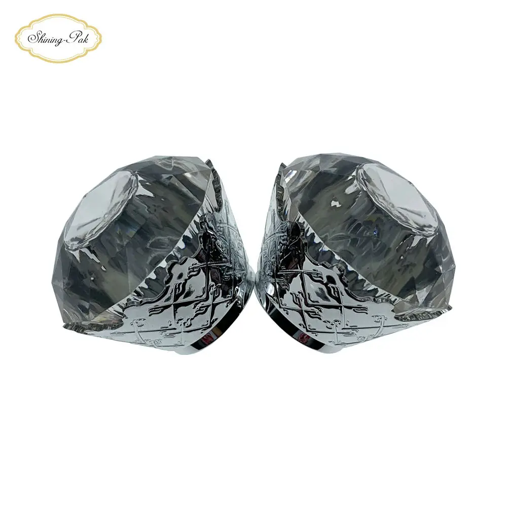 Custom Design Cosmetic Luxury Shiny Gold Crystal Surlyn Stone  Perfume Cap