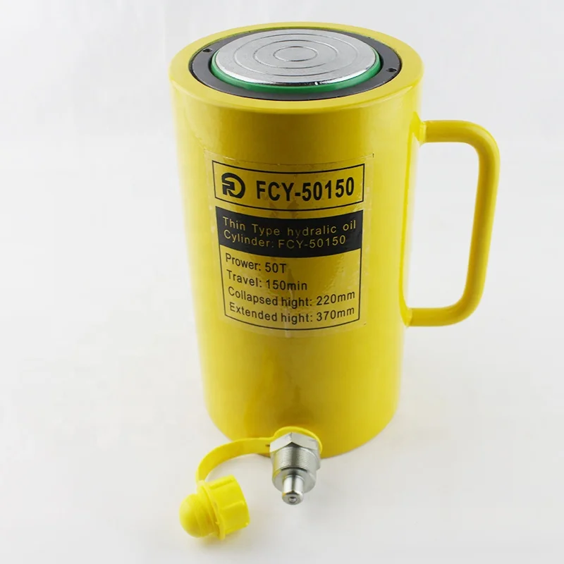 Extended Single Double Acting Separated Hydraulic Pump FCY-50150 Output 50T Stroke 150MM  Hydraulic Cylinder Jack