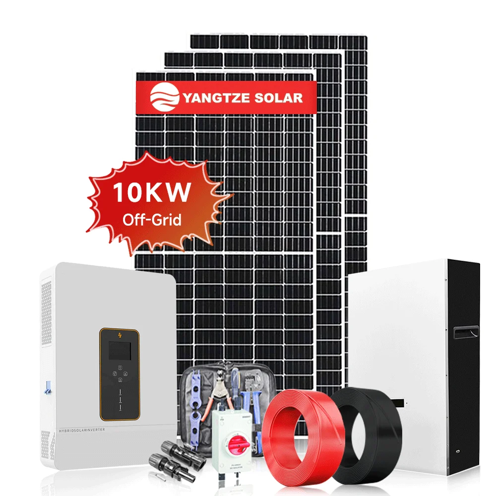 Yangtze Solar complete kit solar photovoltaic panels power 10 kw  for house  fotovoltaico kit
