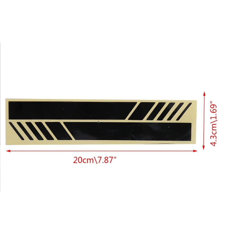20x4.3cm Reflective Vinyl Color Stripe Decor Car Rearview Mirror Sticker-SSL26