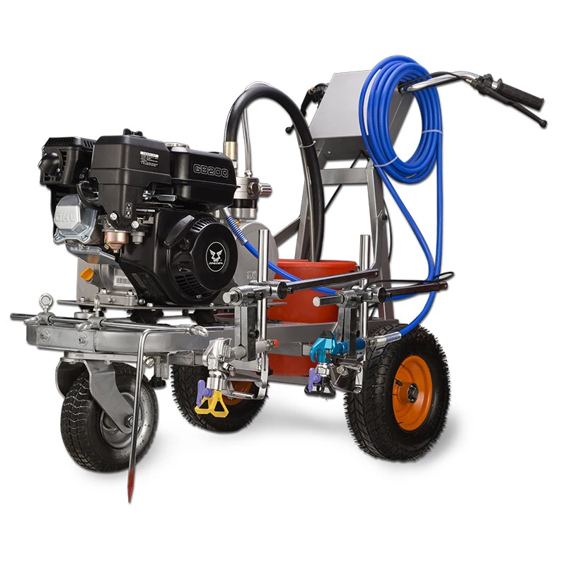 Self propelled road marking machine Cold spray paint marking equipment