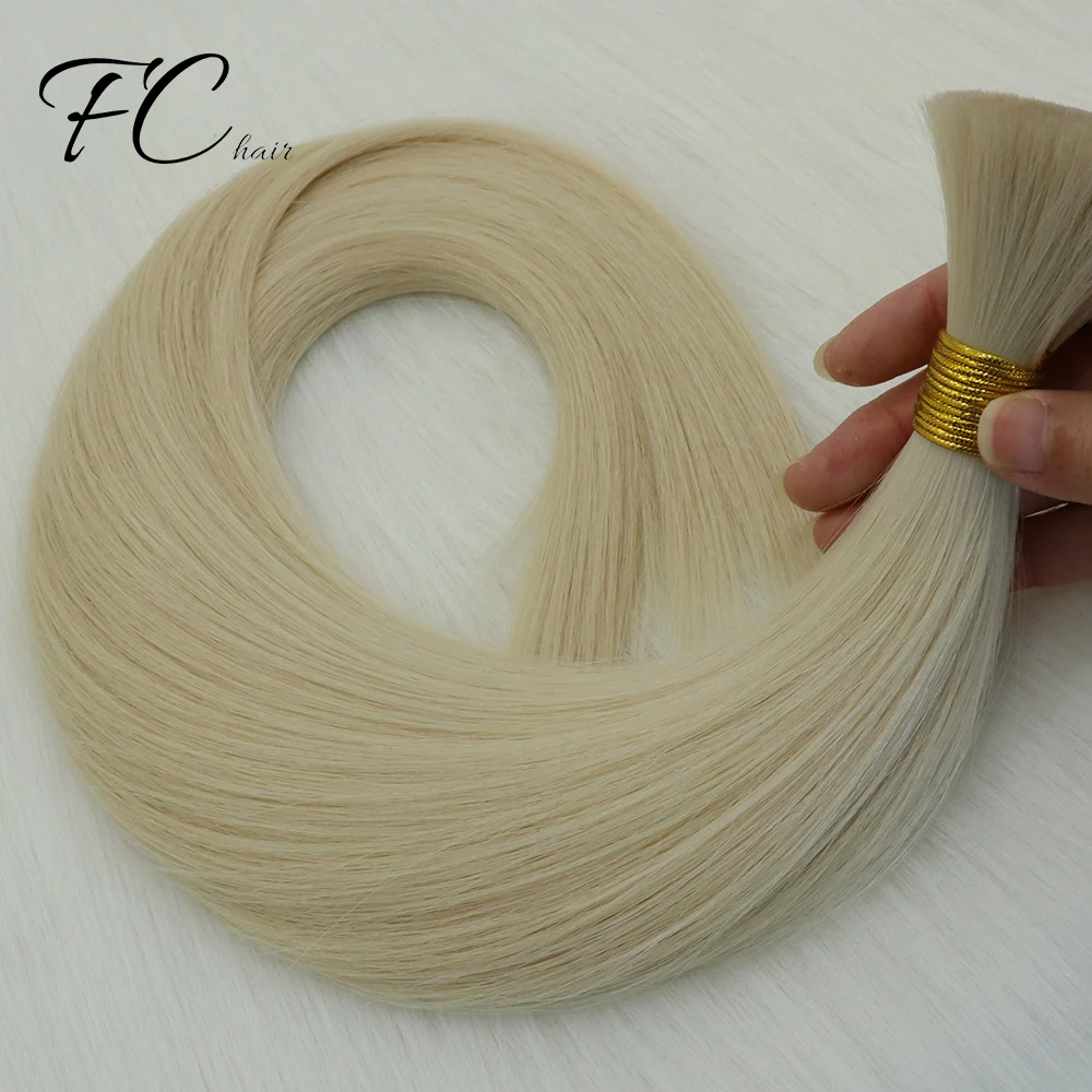 Top Quality Human Remy Bulk Extension Raw Cuticle Aligned Hair Raw Materials for Vlight Hair