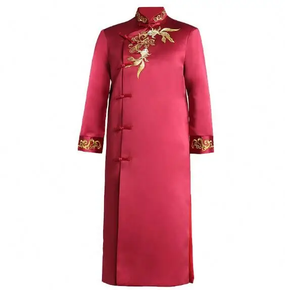 Traditional Chinese Clothing For Men Cheongsams Hanfu Long Coat Robes Kung Fu Taoist Uniform Tang Jackets Costume
