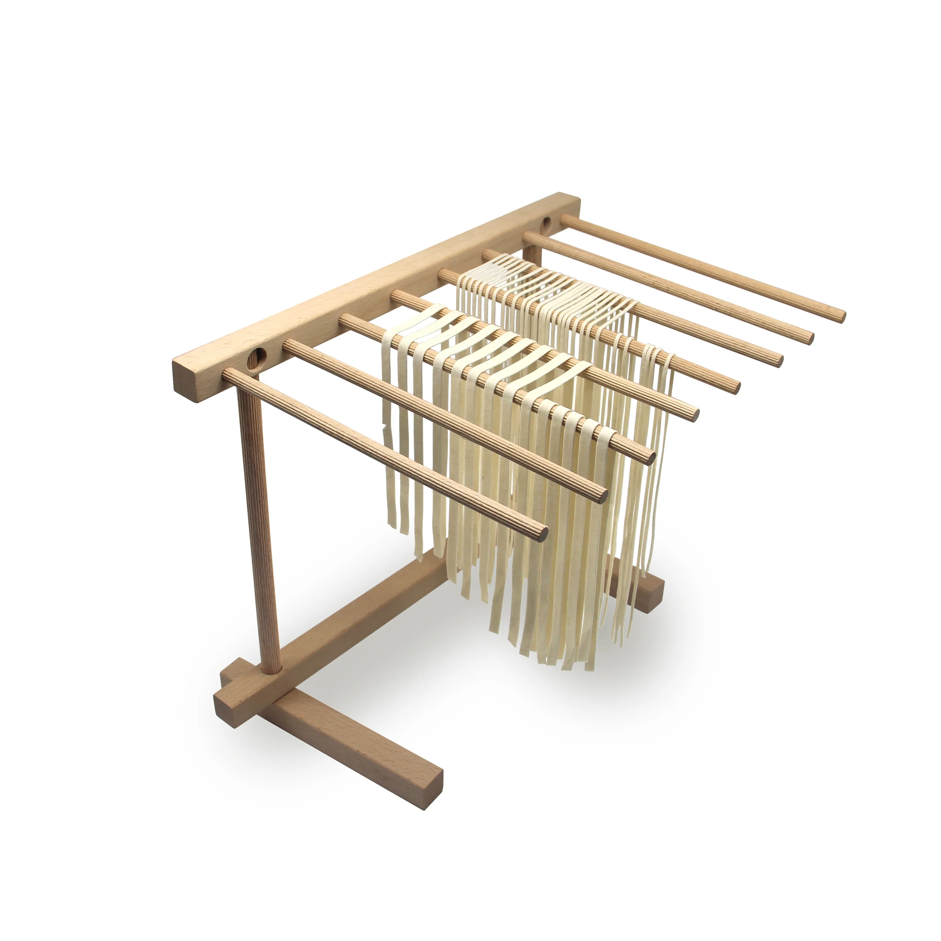 Shule Hot Sale Wholesale Home Kitchen Manual Hand Beech Wood Pasta Noodle Dryer Rack for Air Drying Noodles