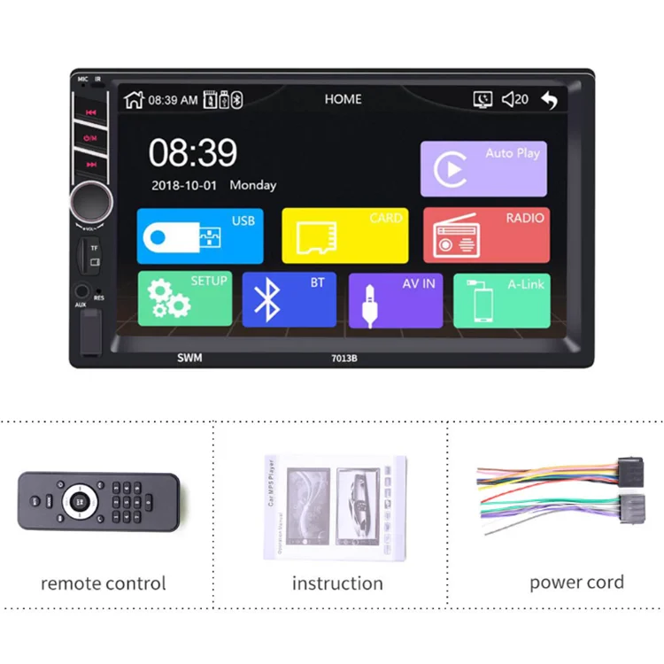 
7 Inch Music Screen Multimedia Mp5 Dvd Player Car Video Stereo 2 Din Car Radio 