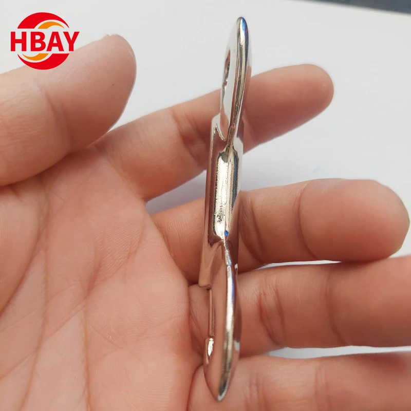 Double-Headed Dog Buckle Stainless Steel Keychain with Rotating Hook Universal Zinc Alloy Pet Dog Buckle for Mining Application