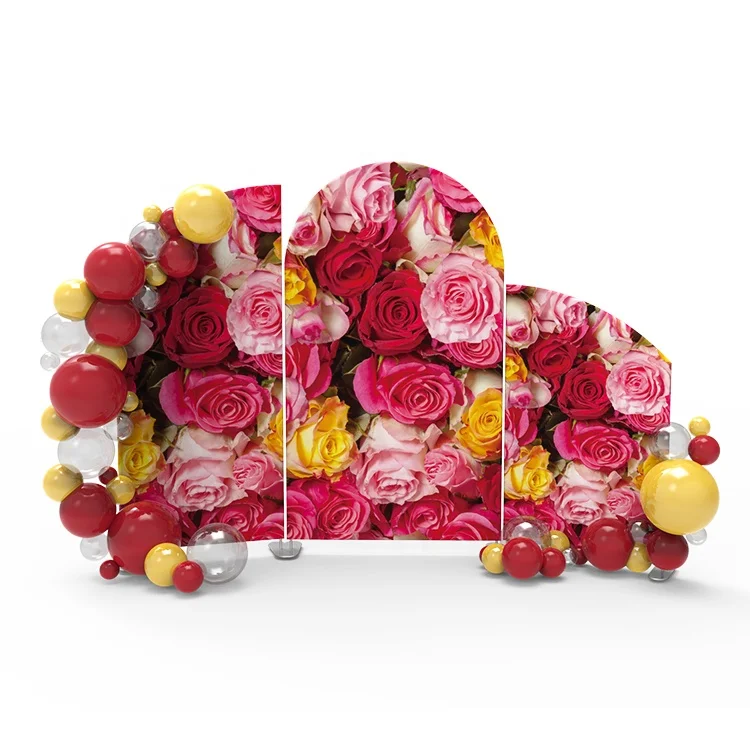 Изготовленный На Заказ Алюминиевый трубчатый каркас круглый арочный декор для дня рождения Стенд фон