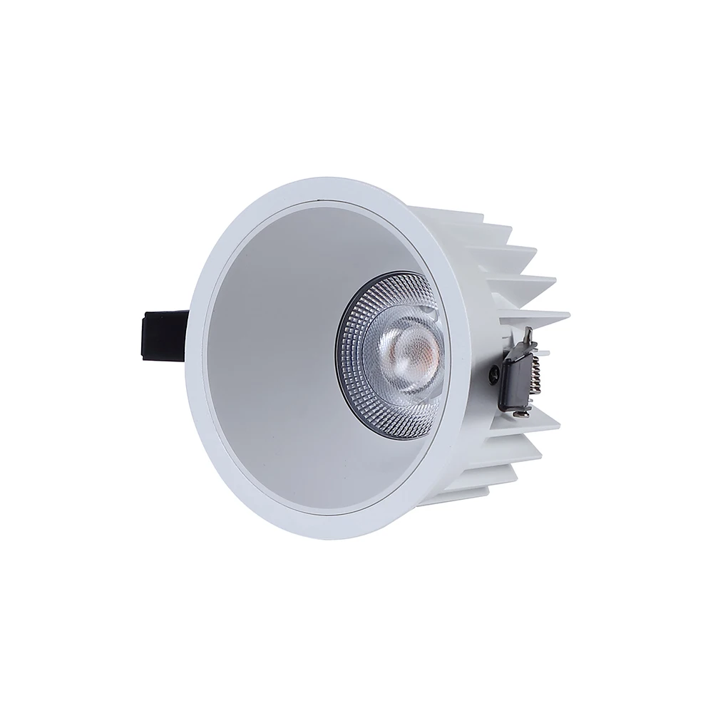 Anti glare COB LED downlight recessed mounted 4' Outer Diameter 136mm White black silver golden reflector cob led spotlight
