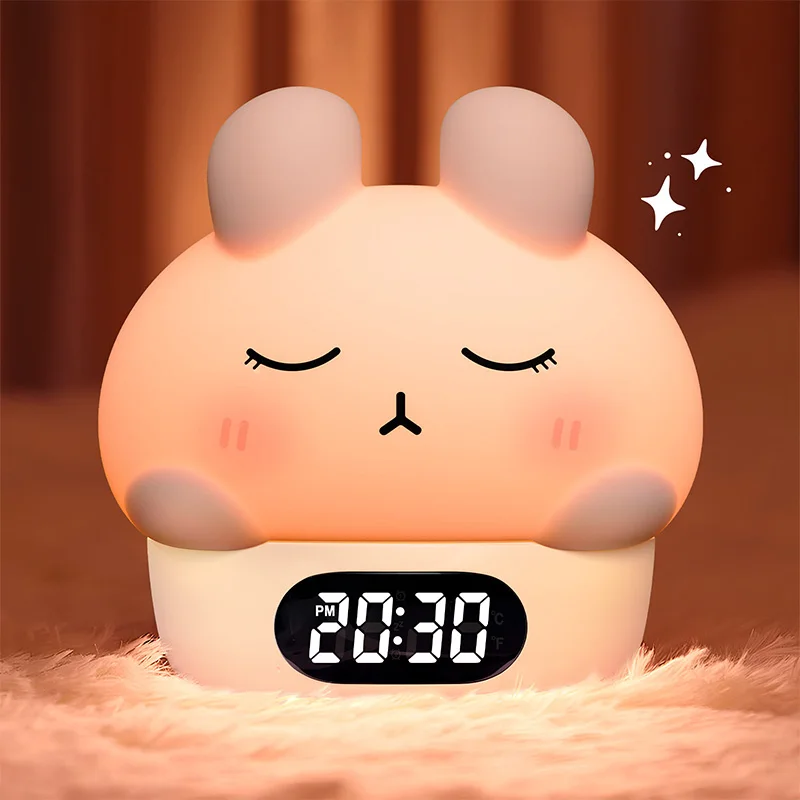 Lamp Breathing Led Pat Night Light Bunny Rabbit Silicone Creative Night Light for Living Room Bedroom Decor bedroom light cute