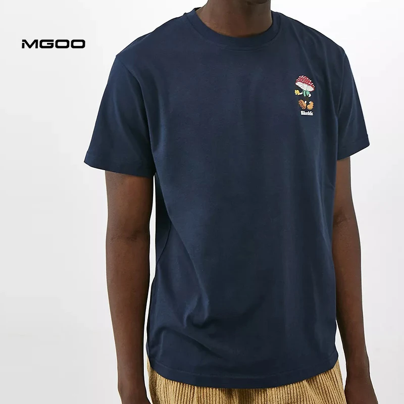 MGOO Customized Funny Cute Mushroom Cartoon Print Front And Back T-Shirt For Men