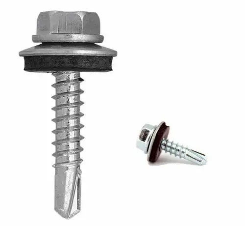 Factory Wholesale Customized Black Steel Self Drilling Screw Strip Din 7504 Bimetal Tips with Hexagon Drill Tail Screw