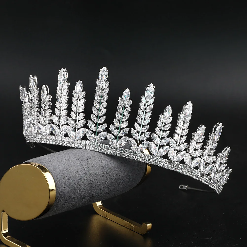 Люоксин красивые свадебные аксессуары для волос роскошные тиары 3A CZ латунная циркониевая Корона