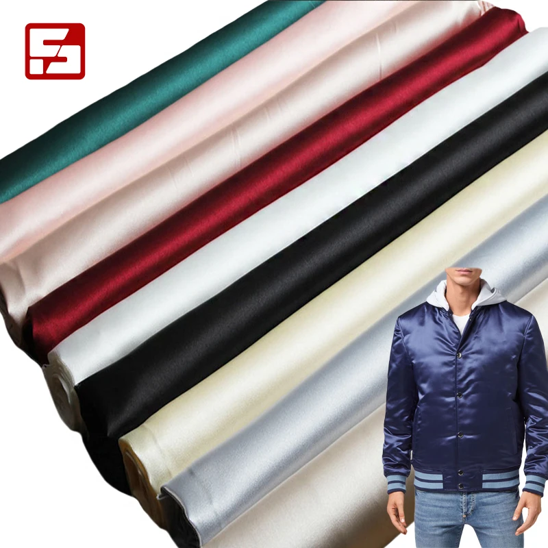 Bridal satin fabric Korean velvet satin polyester spandex fabric satin fabric for wedding dress