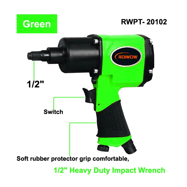 Профессиональный пневматический гайковерт 1/2 дюйма с высоким крутящим моментом, пневматический гайковерт 1/2 дюйма с двойным молотком, ударный гайковерт