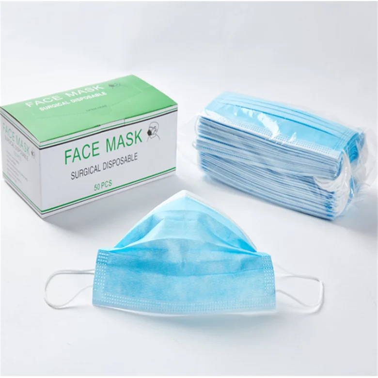 Маска для лица 3 слоя черный 50 шт./кор. OEM ODM Горячее предложение взрослых и детей из нетканого материала высокого качества Маски медицинские черного синего цвета