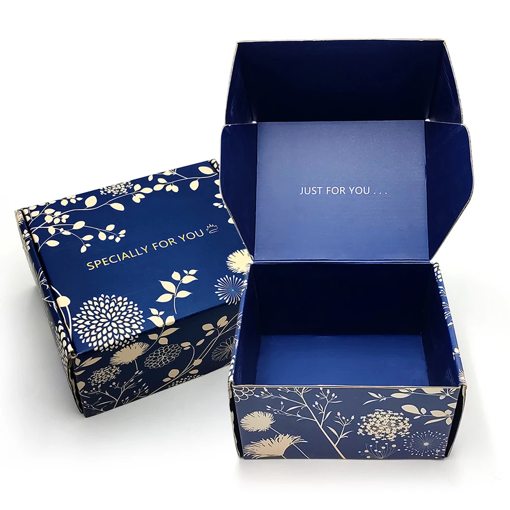 Custom printed logo product packaging boxes corrugate rigid cardboard mailing gift shipping paper box for products