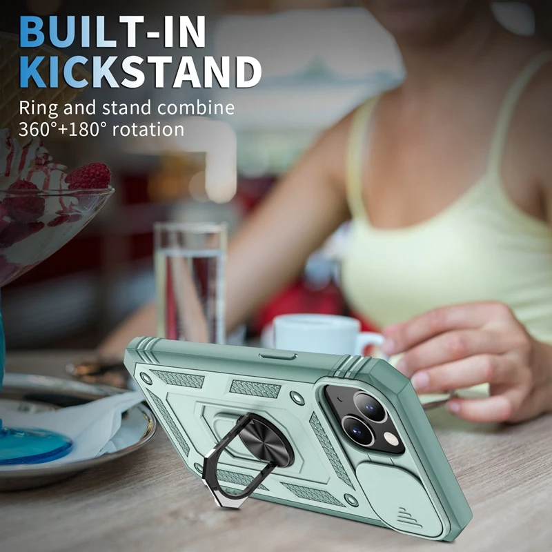 Shockproof Metal Ring holder Armor Rubber mobile phone case for iPhone 12 13 14 Pro Max Samsung  a73 a13 a32 s23 plus 23  Ultra