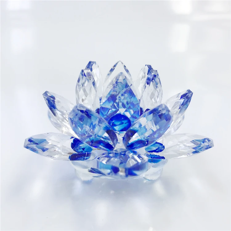 New Gifts Artificial K9 Glass Crystal Lotus Flower Crystal Lotus Wedding Gifts Glass Lotus
