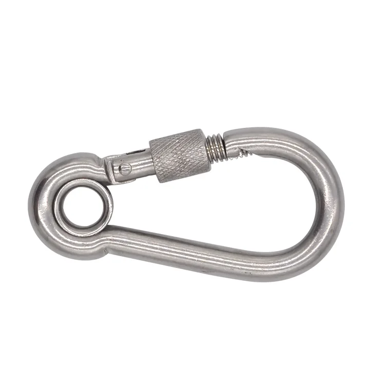 
6*60mm Ailot Metal Snap Hook Locking Swivel Small Clip Lanyard Light Carabiner 