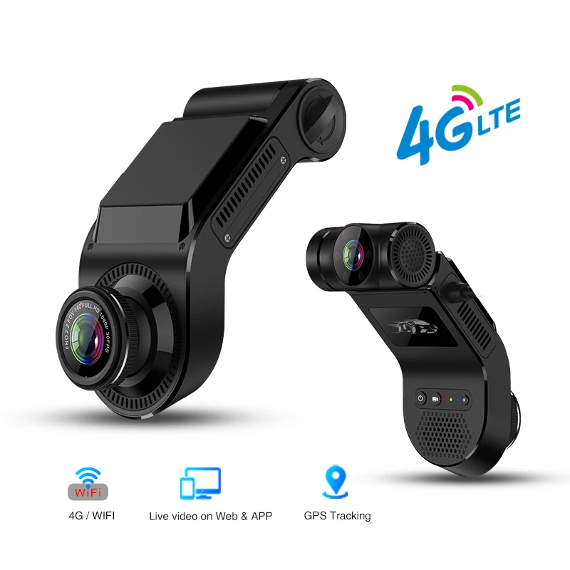 4G Car Camera With Dual Cameras Live Video GPS Tracking Wifi Remote Monitoring Dash Cam DVR Recorder  cmsv6 fleet management