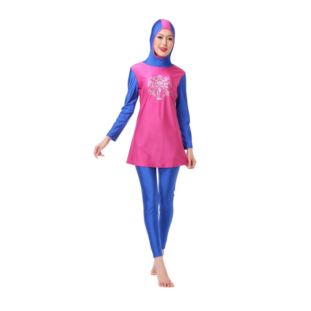 Wholesale Low Quantity Woman Bath Swim Suit Islamic Hijab Muslimah Swimwear Swimsuits full cover bathing suit
