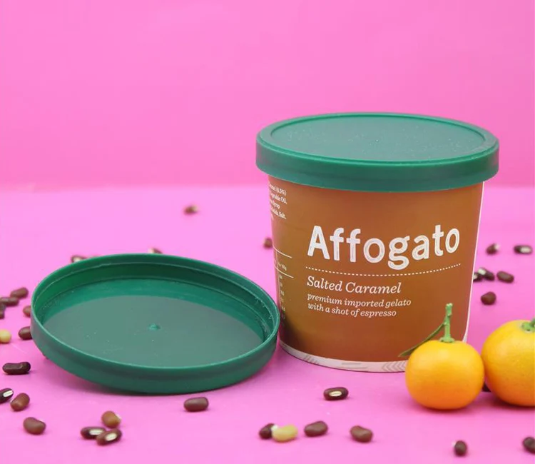 
Wholesale customized round paper tube recyclable ice cream storage container with lid 