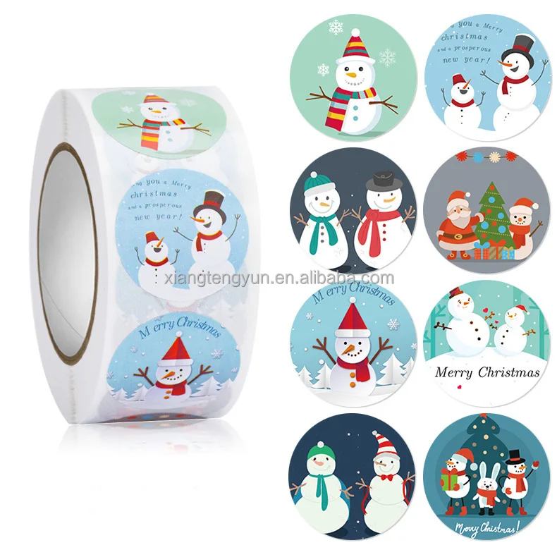 Factory Price Round Personalized Thank You For Your Small Business Packaging Custom Christmas Gifts Sticker