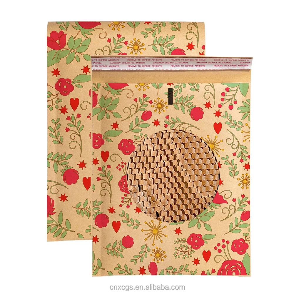 GRS Brown Kraft Honeycomb Padded Royal Mail Packing Envelopes Parcel Letter Bags with Custom Printing & Size