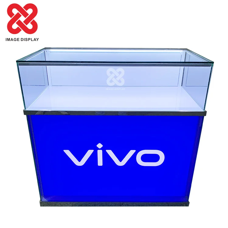 VIVO Smart Mobile Phones Metal Cabinet Cellphone Showcases Glass Display Kiosks Handset Luxury Vitrine