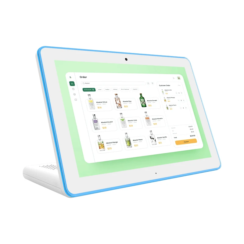 L Shape 10.1 Inch Capacitive Touch RJ45 Restaurant Bank Ordering Digital Signage Android Tablet PC