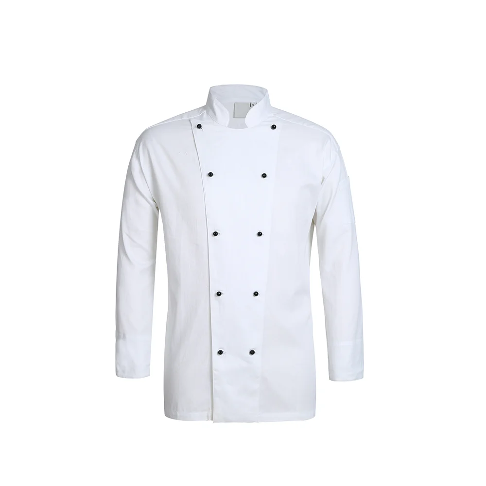 Изготовление на заказ оптом хлопок/полиэстер шеф-повара куртки для мужчин