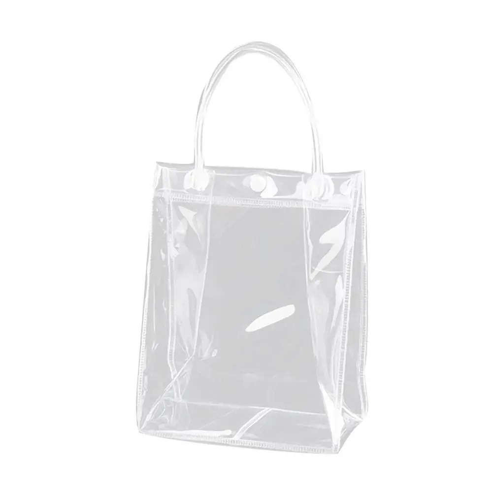 Clear Storage Pouch Organizer Portable PVC Transparent Champagne Red Wine Bottle Ice Tote Bag