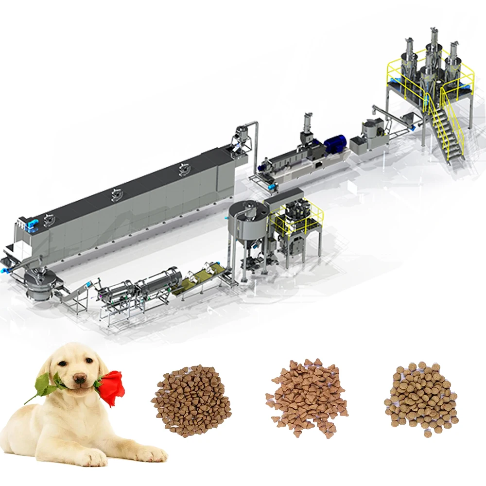 Multi-functional Animal Twin Screw Extrusion Animal Feed Production Line