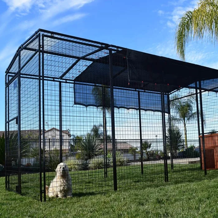 4 x 4 mesh black PVC-coated welded wire dog fence house(8).jpg