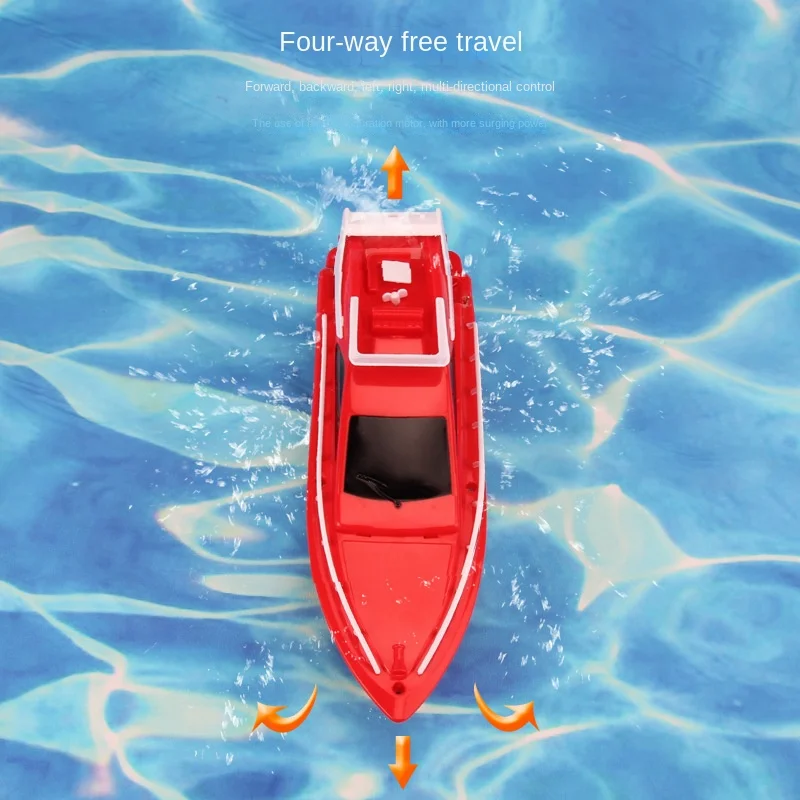 Remote-Control Ship Speedboat Long-Lasting Endurance High-Speed Rowing Toy Speedboat