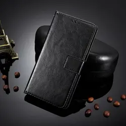 Luxury Wallet Crazy Horse PU Leather Flip Case Cover  For ZTE Blade A72/ V40 Vita