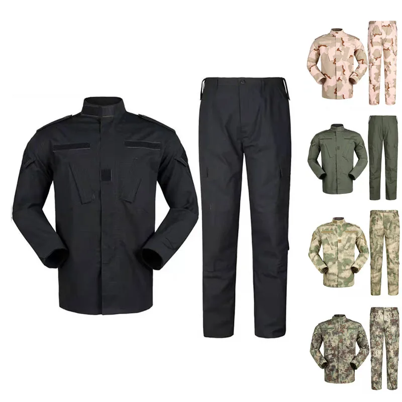 Multicolor ACU Uniform Tactical Camouflage Clothing Outdoor TC 65/35 Ripstop ACU Camo Suit