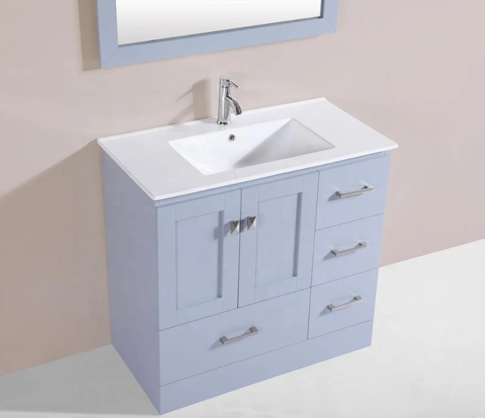 Cheap price used solid bamboo waterproof bathroom vanity sink cabinet