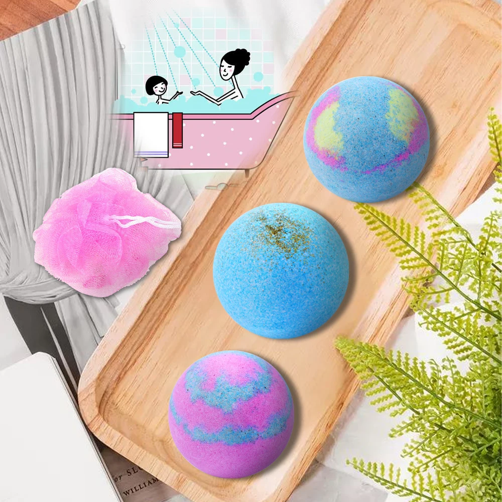  OEM Ванна Fizzies Bubble Fizzy уход за кожей эфирное масло Bathbombs спа для тела Омоложение кожи натуральные банные бомбы подарочный набор женщин