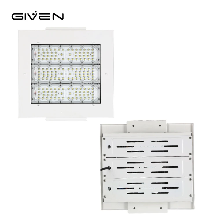 
Waterproof IP54 Outdoor Garage Gas Station 100W 150W 200W Aluminum LED Ceiling Spot Light 