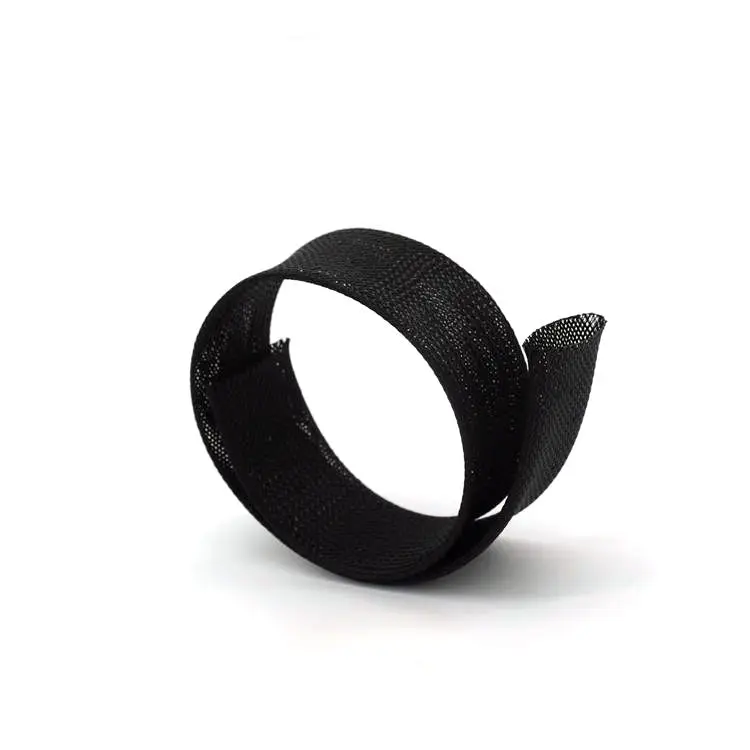 32mm PET Braided High Voltage Fiber Optic Cable Protection Sleeve