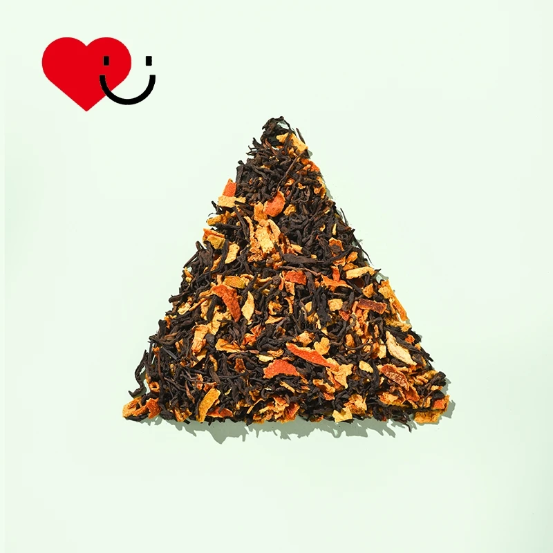Source food factory OEM support small batch custom pyramid tea bags can be cold brewed green mandarin pu'er tea