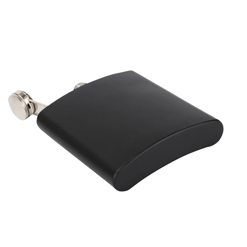 8 унций матовая черная цветная плоская фляжка для ликера в подарочной коробке EVA