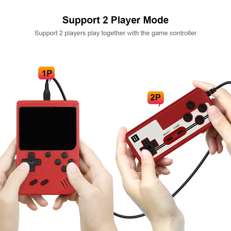 Mini 400 in 1 Game Console TV Video Game Console 8-Bit 3.0 Inch Color LCD Kids Color Game Player For child family party